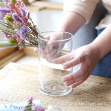 cylinder glass vase transparent simple flower glass vases